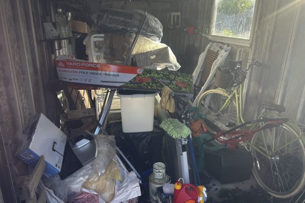 A disorganised garage